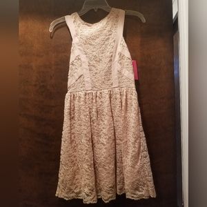NWT Xhilaration XS Short Lace Dress in Pink Blush